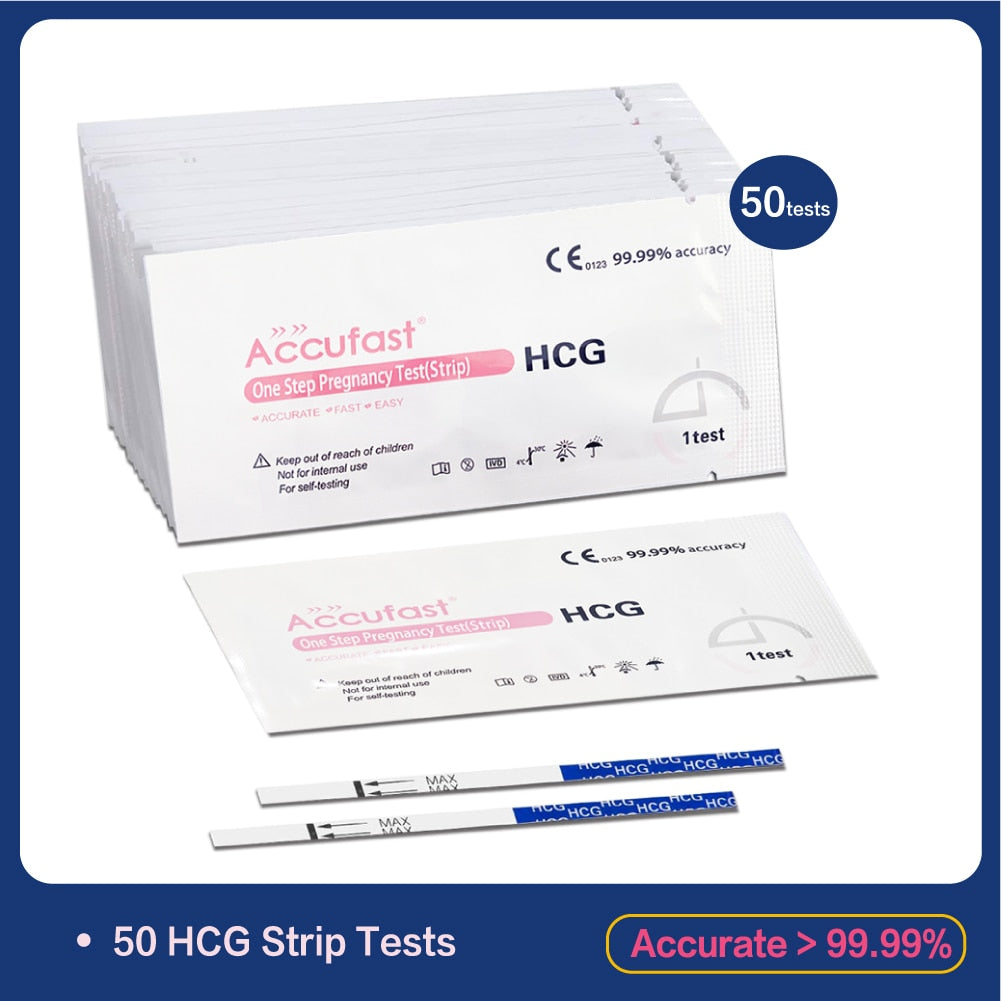 ACCUFAST HCG Pregnancy 20pcs/50pcs + LH Ovualtion 20pcs/50pcs Test Strip Combination Packages For Women Simple Urine Test Strips